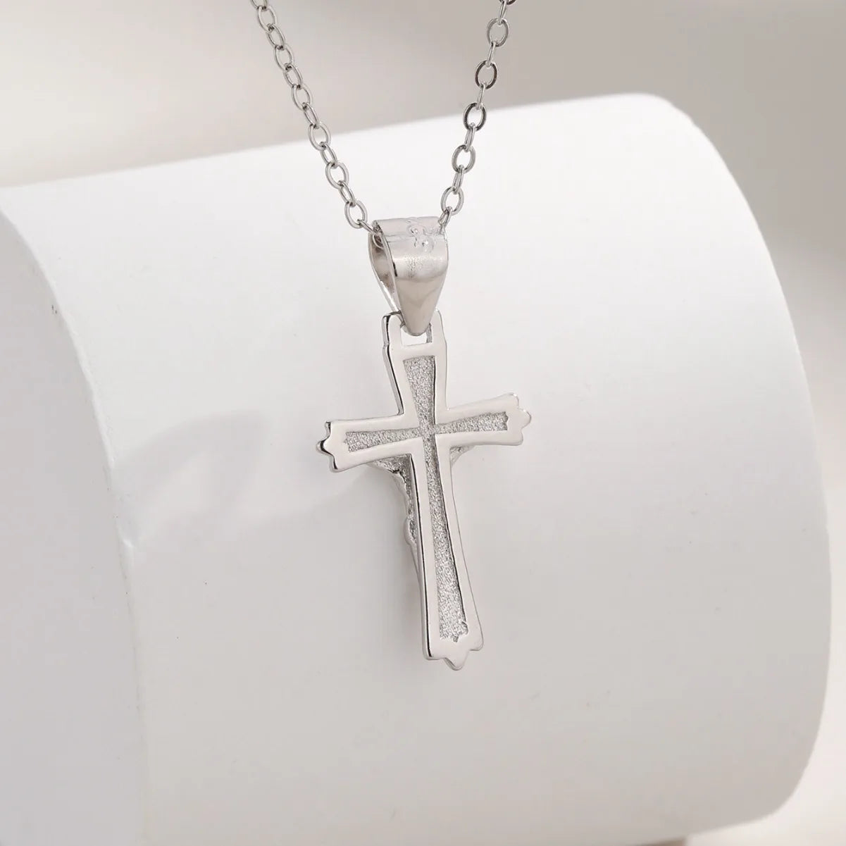 HeartKeep Serene Crucifix - Silver Necklace