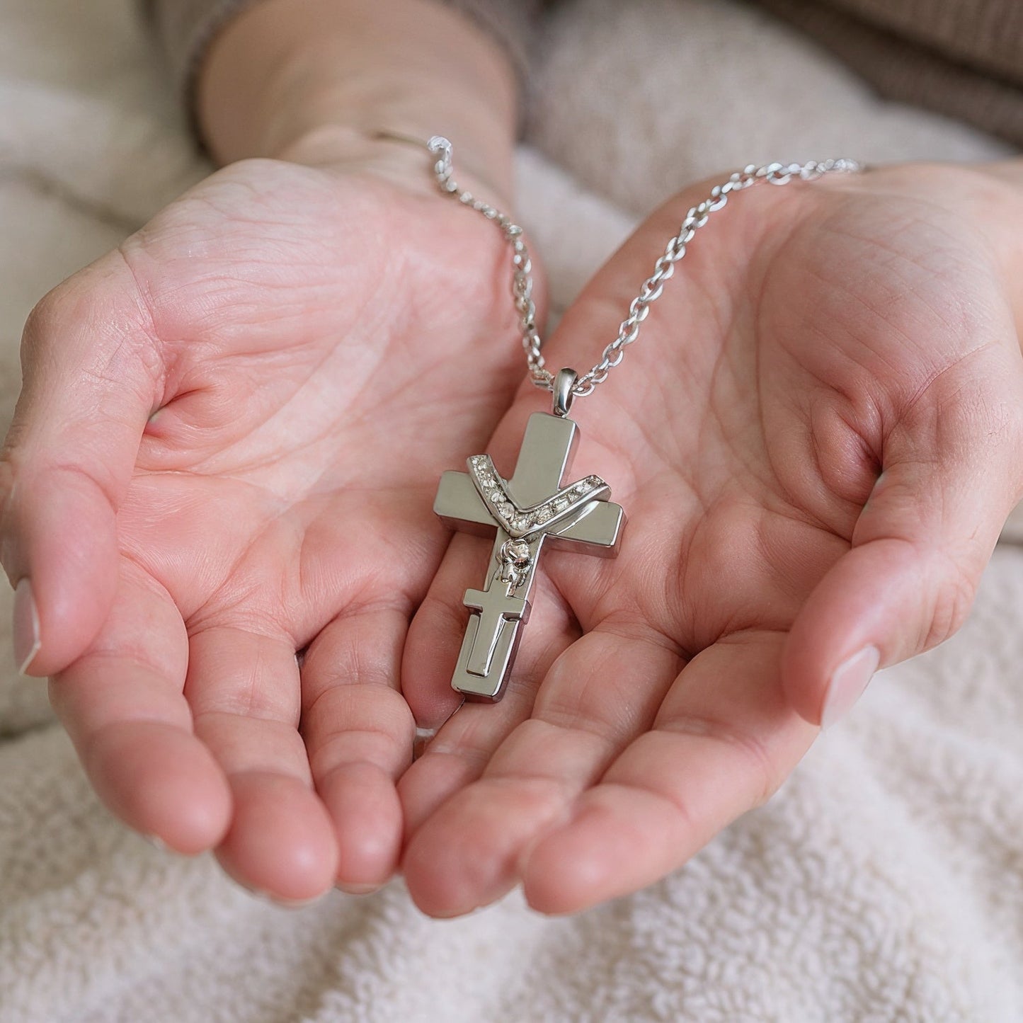 HeartKeep Double Cross Necklace